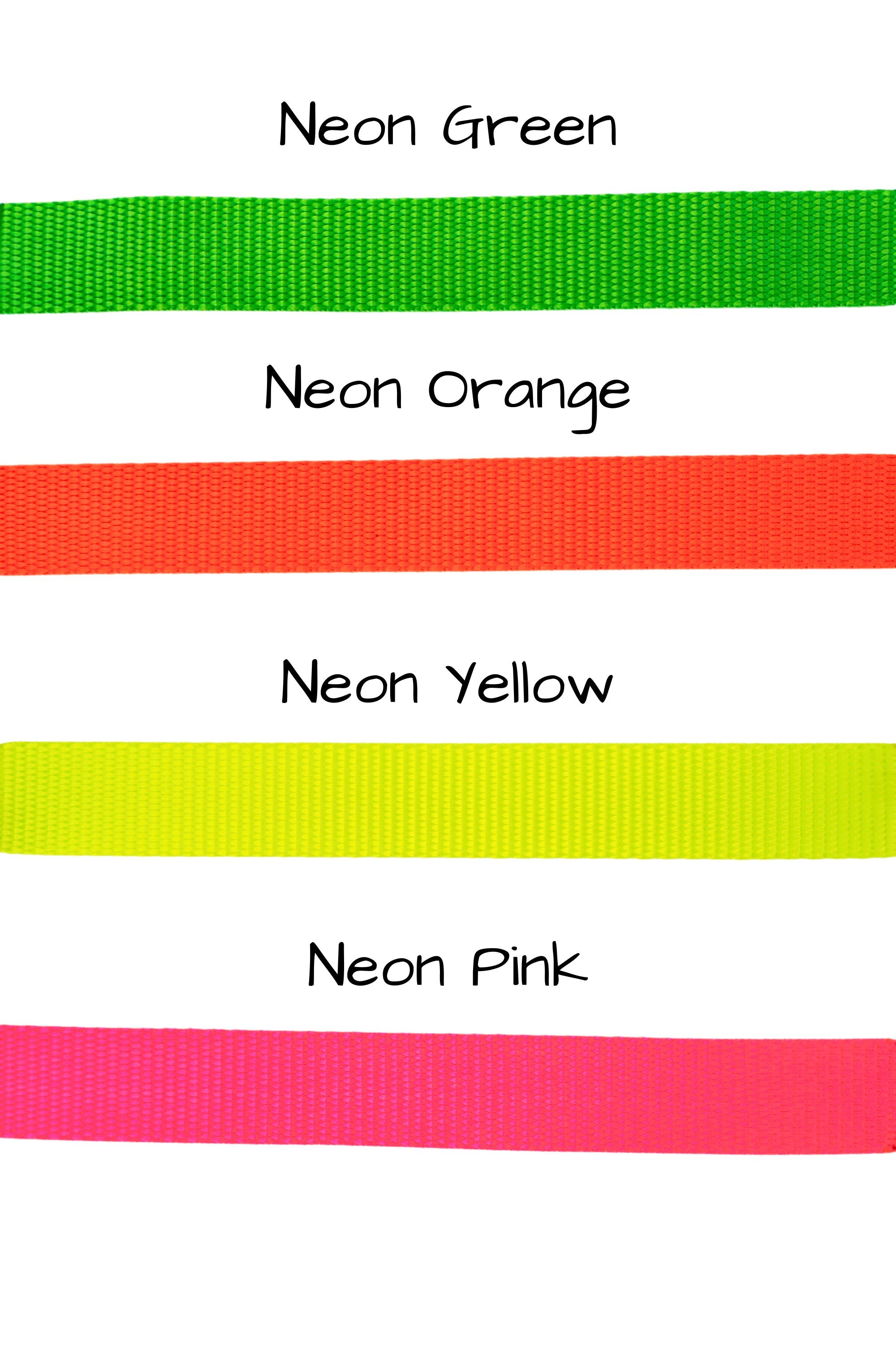 This listing is for neon colors of the cross body strap for hands free leashes, including neon green, neon orange, neon yellow, or neon pink.