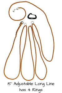 15 foot adjustable long line layed flat.