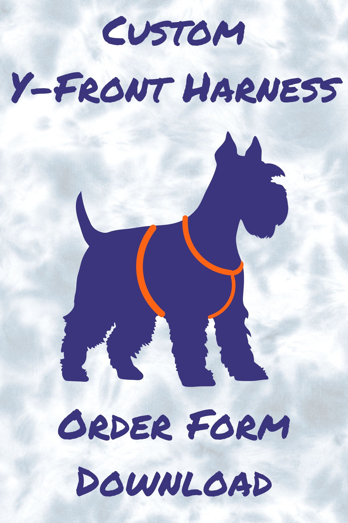 Thumbnail graphic for custom y front dog harness order form.