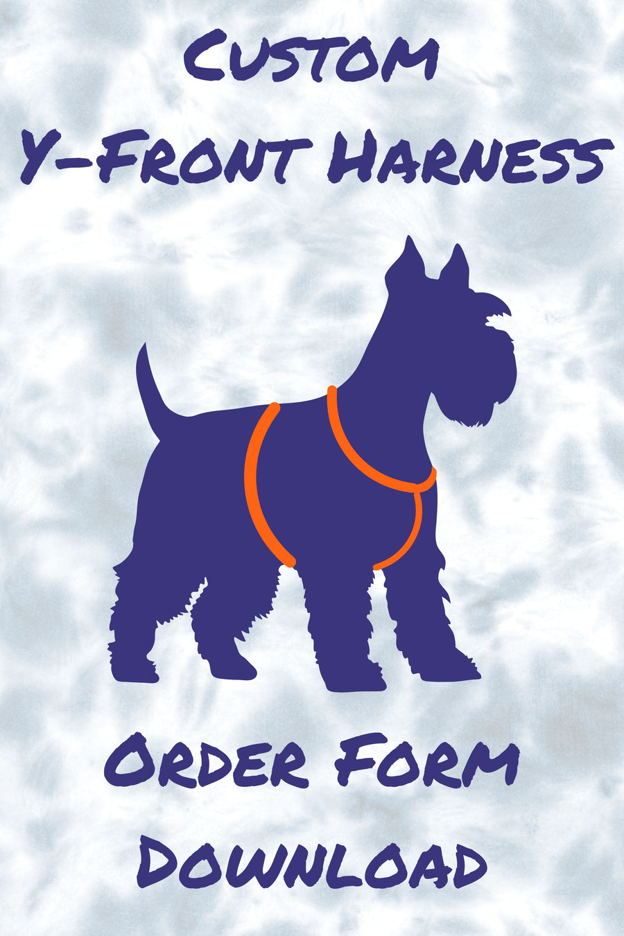 Thumbnail graphic for custom y front dog harness order form.