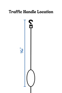 Traffic handle at 36 inches from the dog end of the leash, perfect for small dogs.